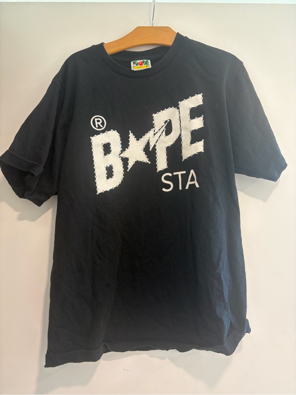 Crystal stone bape logo tee